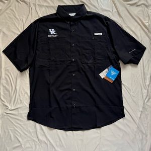 University of Kentucky Men’s Omnishade Columbia PFG Button Up NWT